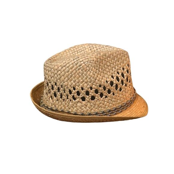 Tidal Tom NWOT Men's Straw Fedora Sun Hat UPF 50+ Size ML - Picture 3 of 5
